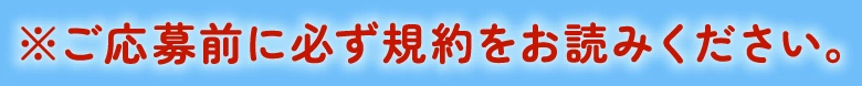 ご応募前に必ず規約をお読みください。