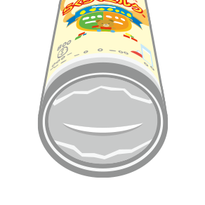 変形した缶の底