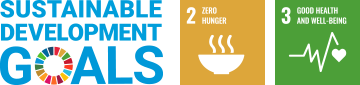 Image of SDG 2 and SDG 3 logos