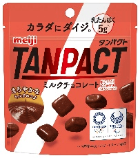写真：「明治 TANPACT ミルクチョコレート」の商品パッケージ