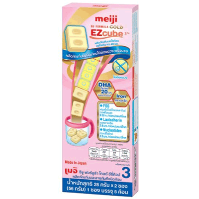 写真：「Meiji GU FORMULA GOLD EZcube 3 56g」の商品パッケージ