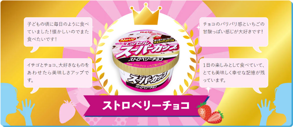画像：「明治 エッセル スーパーカップ ストロベリーチョコ」（200ml）