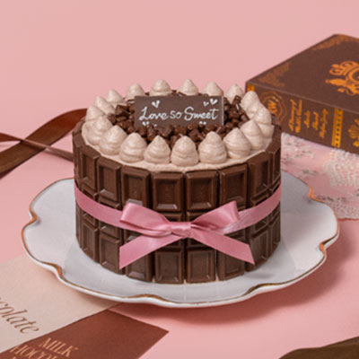 画像：生クリームとチョコ好きのためのとろ生板チョコケーキ