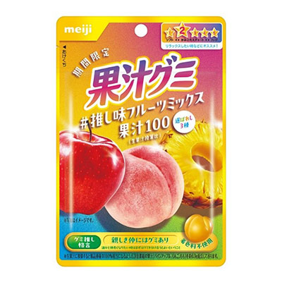 画像：「果汁グミ推し味フルーツミックス」（47g）の商品パッケージ