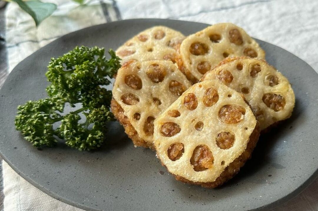 銀座カリードリアのレンコンはさみ揚げ