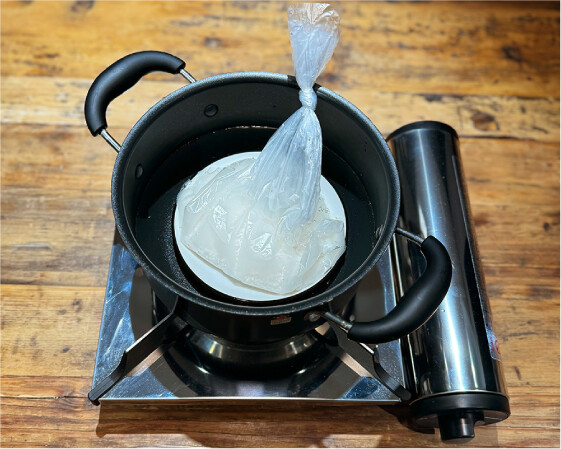 水を節約！お湯ポチャ®調理 作り方2