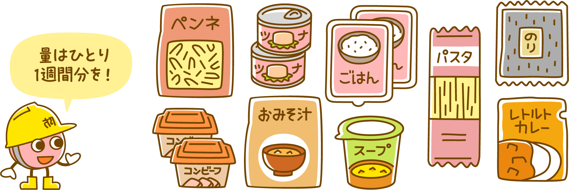 量はひとり1週間分を!