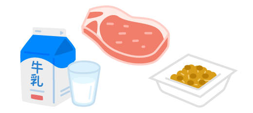 肉 魚 乳製品 納豆・豆腐 など