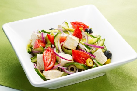 茹で鶏と野菜のマリネ