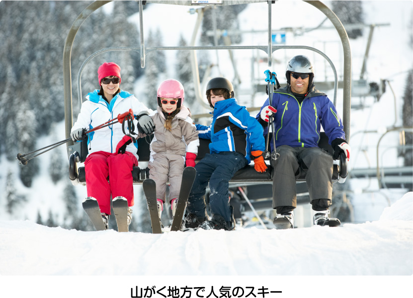 山がく地方で人気のスキー