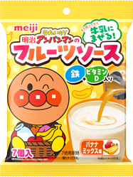 明治それいけ！アンパンマンのフルーツソース 鉄＋ビタミンD入り バナナミックス味