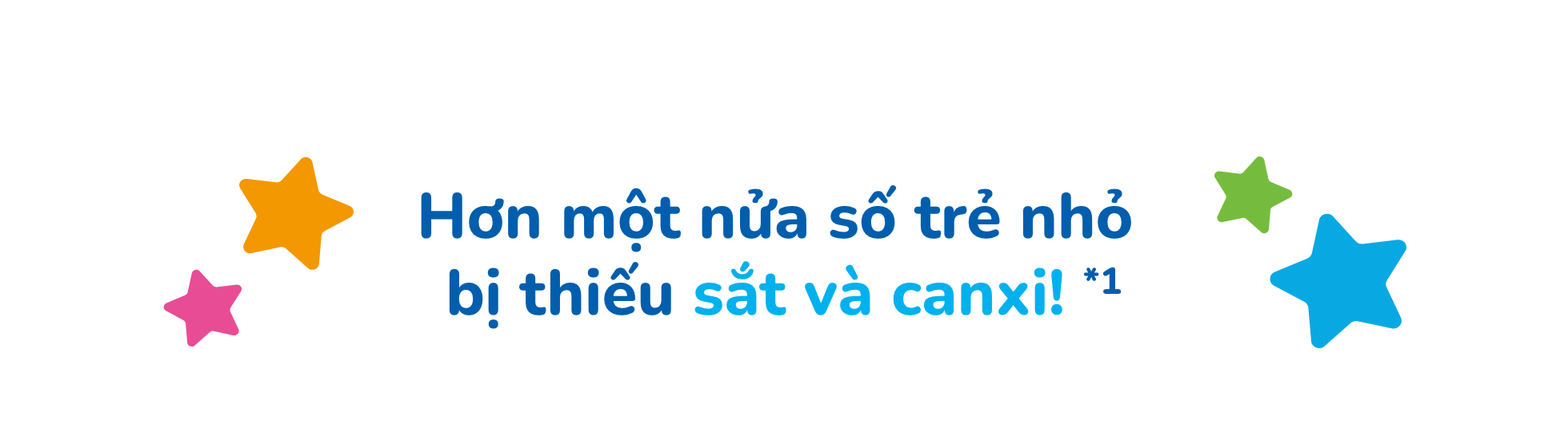Hơn một nửa số trẻ nhỏ bị thiếu sắt và canxi! *1