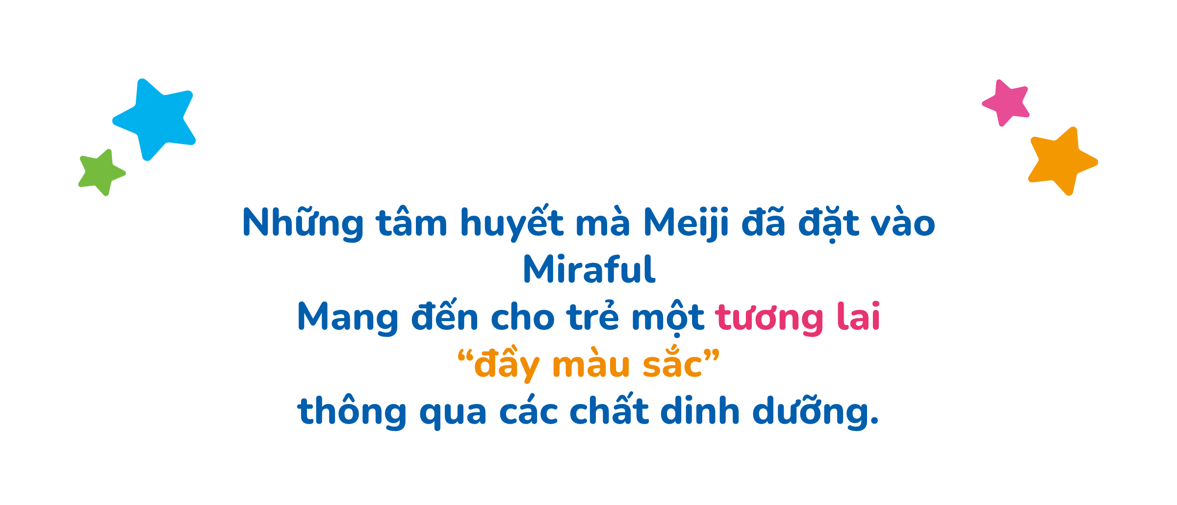 Những tâm huyết mà Meiji đã đặt vào Miraful
							Mang đến cho trẻ một tương lai “đầy màu sắc” thông qua các chất dinh dưỡng.