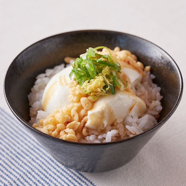 天かすとだし醤油YOFU丼