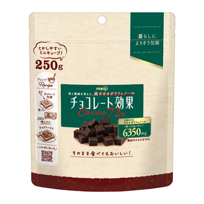 写真:チョコレート効果 カカオ72％ミニキューブ 250g