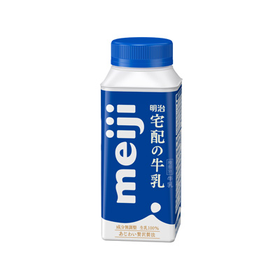 写真:明治宅配の牛乳 180ml