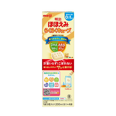 写真:明治ほほえみ らくらくキューブ 108g(27g×4袋)(小箱)