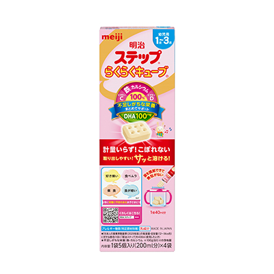 写真:明治ステップ らくらくキューブ 112g(28g×4袋)(小箱)