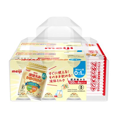 写真:明治ほほえみ らくらくミルク はじめかららくらくセット(アタッチメント付き) 120ml×6缶×2