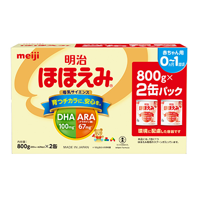 写真:明治ほほえみ 2缶パック 1600g(800g(大缶)×2缶)