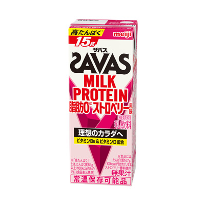 写真:（ザバス）MILK PROTEIN 脂肪0 ストロベリー風味 200ml