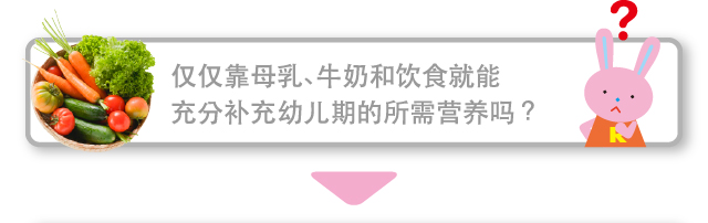 仅仅靠母乳、
牛奶和饮食就能充分补充幼儿期的所需营养吗？