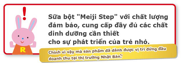 Sữa bột [Meiji Step]với chất lượng đảm bảo,cung cấp đầy đủ các chất dinh dưỡng cần thiết cho sự phát triển của trẻ nhỏ. Chính vì vậy mà sản phẩm đã dành được vị trí đứng đầu doanh thu tại thị trưởng Nhật Bản.*1