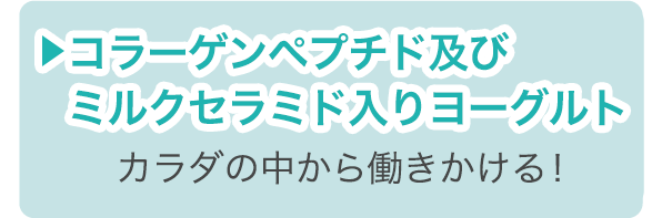 コラーゲンペプチド及びミルクセラミド入りヨーグルト