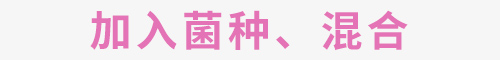 加入菌种、混合