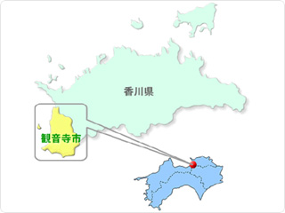 【地図】香川県観音寺市