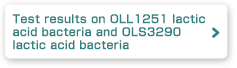 Test results on OLL1251 lactic acid bacteria and OLS3290 lactic acid bacteria