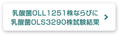 乳酸菌OLL1251株ならびに乳酸菌OLS3290株試験結果